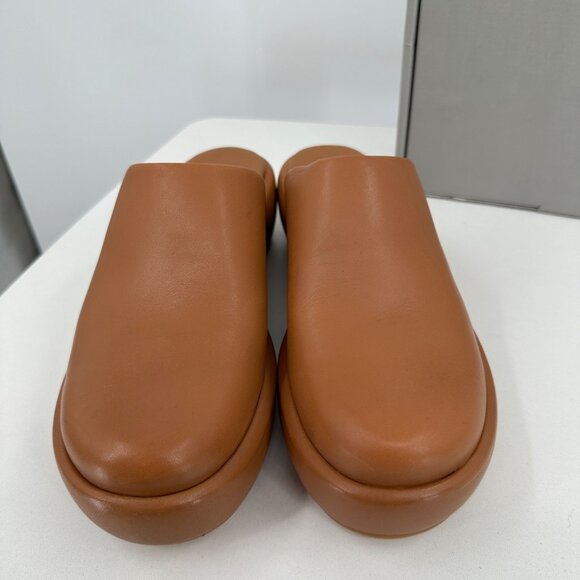 Everlane The Puffa Flatform in Brown Leather sz 7.5 Women's Chunky Platform Clog - Picture 3 of 12